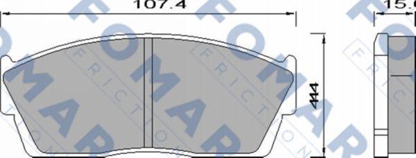 FOMAR Friction FO 442181 - Гальмівні колодки, дискові гальма autocars.com.ua