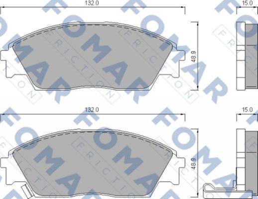 FOMAR Friction FO 444781 - Гальмівні колодки, дискові гальма autocars.com.ua