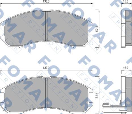 FOMAR Friction FO 445081 - Гальмівні колодки, дискові гальма autocars.com.ua