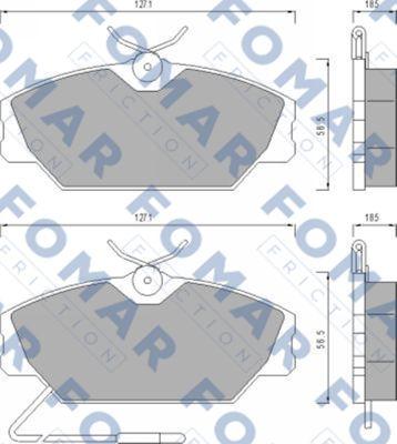 FOMAR Friction FO 447881 - Тормозные колодки, дисковые, комплект avtokuzovplus.com.ua