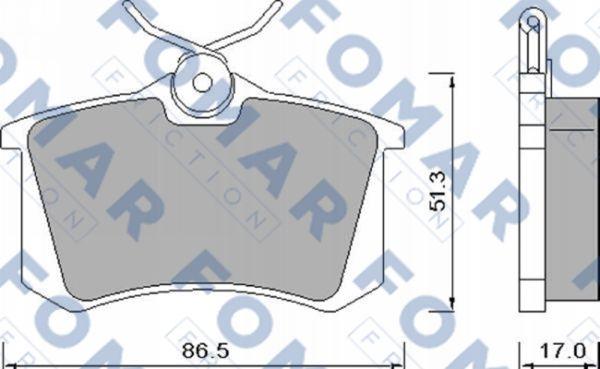 FOMAR Friction FO 448181 - Тормозные колодки, дисковые, комплект autodnr.net