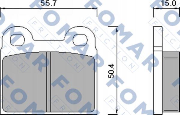 FOMAR Friction FO 450281 - Тормозные колодки, дисковые, комплект avtokuzovplus.com.ua