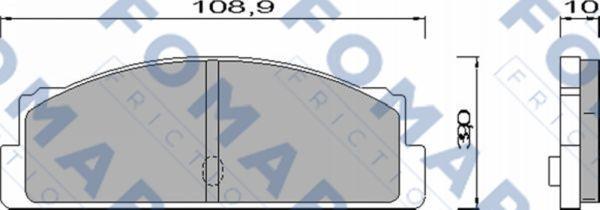 FOMAR Friction FO 451585 - Тормозные колодки, дисковые, комплект avtokuzovplus.com.ua