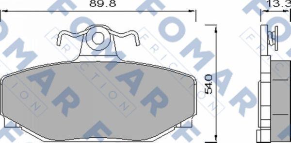 FOMAR Friction FO 457081 - Гальмівні колодки, дискові гальма autocars.com.ua