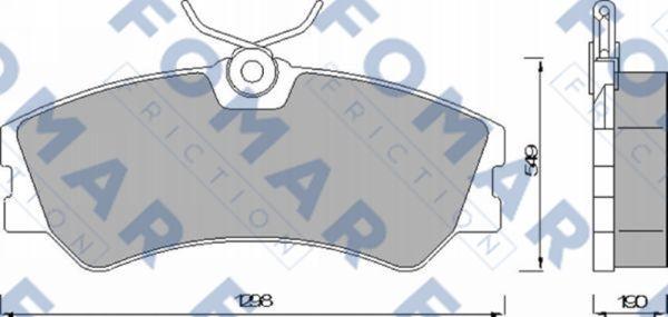 FOMAR Friction FO 463781 - Гальмівні колодки, дискові гальма autocars.com.ua