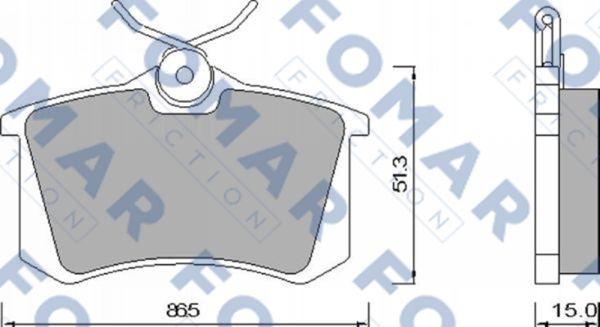 FOMAR Friction FO 465381 - Тормозные колодки, дисковые, комплект autodnr.net