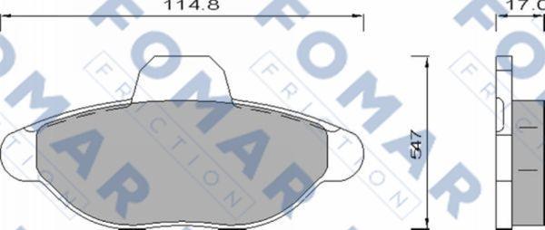 FOMAR Friction FO 465981 - Гальмівні колодки, дискові гальма autocars.com.ua