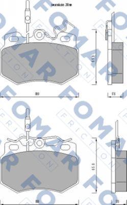 FOMAR Friction FO 470281 - Гальмівні колодки, дискові гальма autocars.com.ua