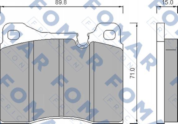 FOMAR Friction FO 472286 - Гальмівні колодки, дискові гальма autocars.com.ua