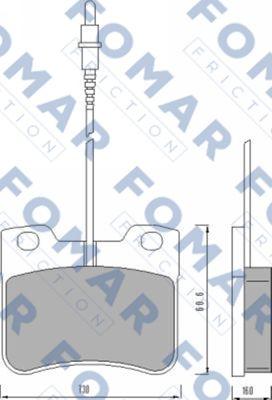 FOMAR Friction FO 472981 - Гальмівні колодки, дискові гальма autocars.com.ua
