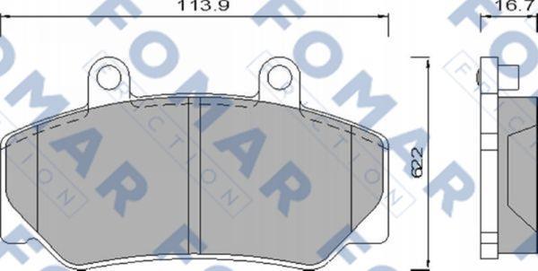 FOMAR Friction FO 473981 - Гальмівні колодки, дискові гальма autocars.com.ua