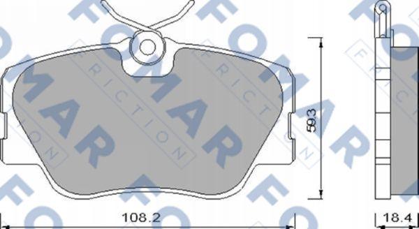 FOMAR Friction FO 474281 - Гальмівні колодки, дискові гальма autocars.com.ua