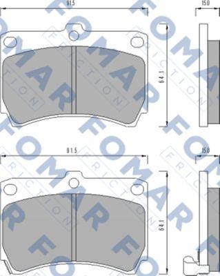 FOMAR Friction FO 477481 - Гальмівні колодки, дискові гальма autocars.com.ua