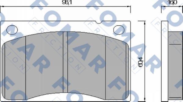 FOMAR Friction FO 478487 - Гальмівні колодки, дискові гальма autocars.com.ua