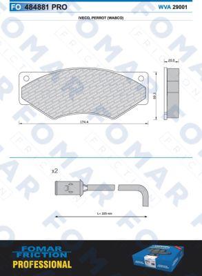 FOMAR Friction FO 484881 - Гальмівні колодки, дискові гальма autocars.com.ua