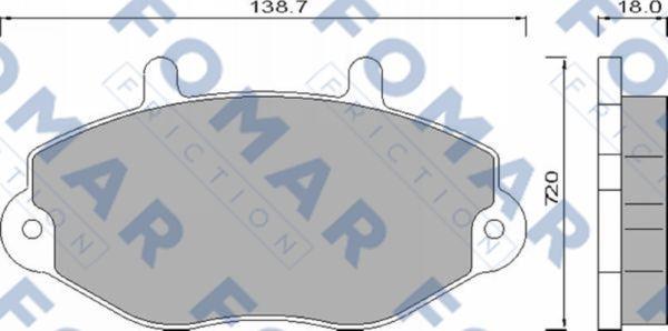 FOMAR Friction FO 486481 - Гальмівні колодки, дискові гальма autocars.com.ua
