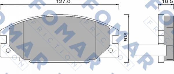 FOMAR Friction FO 486681 - Гальмівні колодки, дискові гальма autocars.com.ua