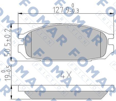 FOMAR Friction FO 487681 - Гальмівні колодки, дискові гальма autocars.com.ua