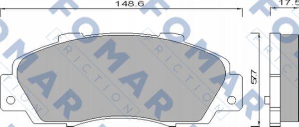 FOMAR Friction FO 488181 - Гальмівні колодки, дискові гальма autocars.com.ua