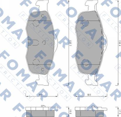 FOMAR Friction FO 491681 - Гальмівні колодки, дискові гальма autocars.com.ua