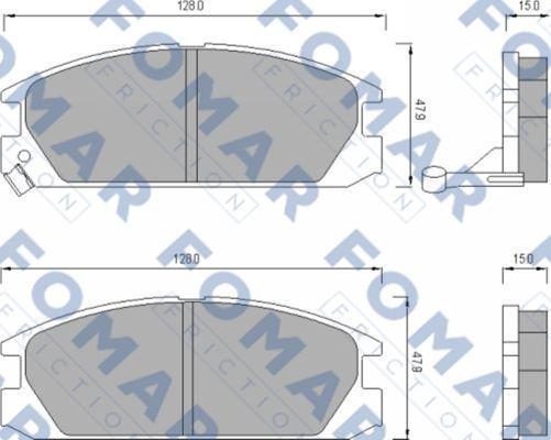 FOMAR Friction FO 496881 - Тормозные колодки, дисковые, комплект avtokuzovplus.com.ua