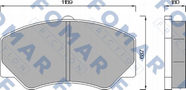 FOMAR Friction FO 498381 - Гальмівні колодки, дискові гальма autocars.com.ua