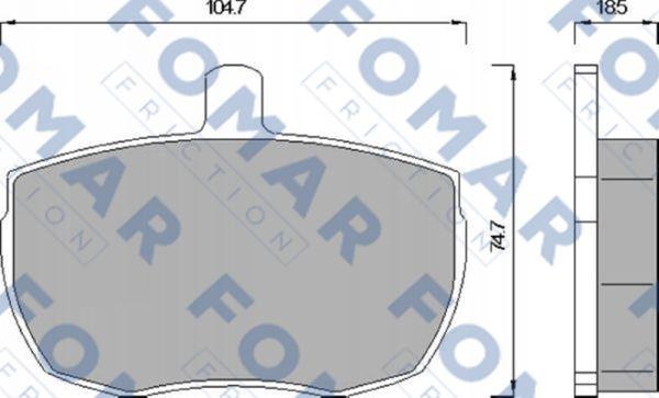 FOMAR Friction FO 543081 - Тормозные колодки, дисковые, комплект autodnr.net