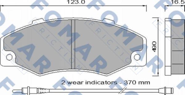 FOMAR Friction FO 546881 - Тормозные колодки, дисковые, комплект avtokuzovplus.com.ua