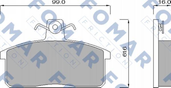 FOMAR Friction FO 621181 - Гальмівні колодки, дискові гальма autocars.com.ua