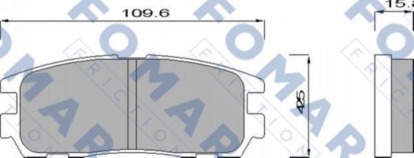 FOMAR Friction FO 621481 - Гальмівні колодки, дискові гальма autocars.com.ua