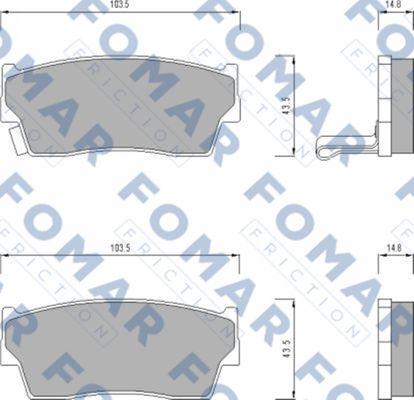 FOMAR Friction FO 623781 - Гальмівні колодки, дискові гальма autocars.com.ua