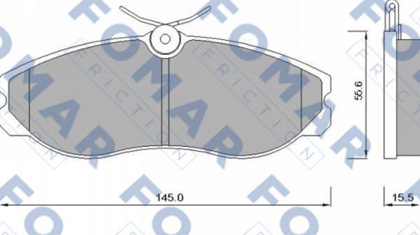 FOMAR Friction FO 624081 - Тормозные колодки, дисковые, комплект avtokuzovplus.com.ua