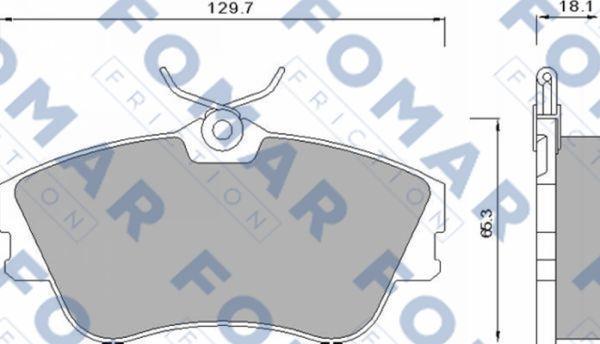 FOMAR Friction FO 625381 - Тормозные колодки, дисковые, комплект avtokuzovplus.com.ua