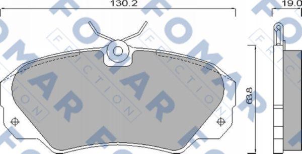 FOMAR Friction FO 628581 - Гальмівні колодки, дискові гальма autocars.com.ua