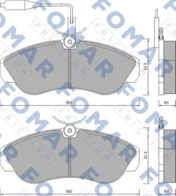 FOMAR Friction FO 629681 - Гальмівні колодки, дискові гальма autocars.com.ua