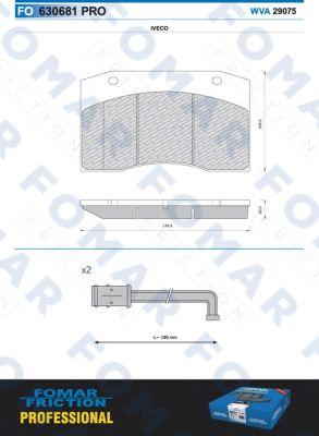 FOMAR Friction FO 630681 - Тормозные колодки, дисковые, комплект avtokuzovplus.com.ua