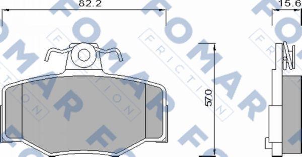 FOMAR Friction FO 630981 - Тормозные колодки, дисковые, комплект autodnr.net