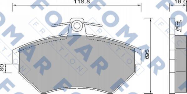 FOMAR Friction FO 634281 - Гальмівні колодки, дискові гальма autocars.com.ua