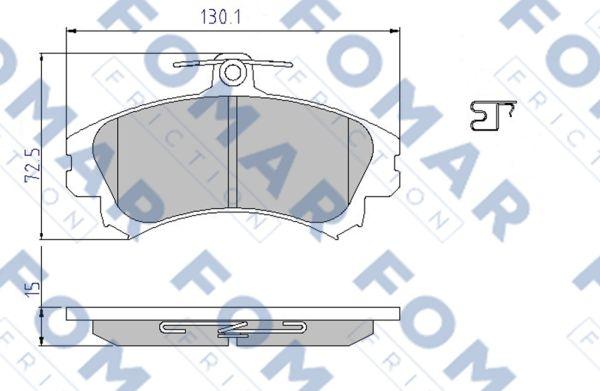 FOMAR Friction FO 638081 - Тормозные колодки, дисковые, комплект avtokuzovplus.com.ua