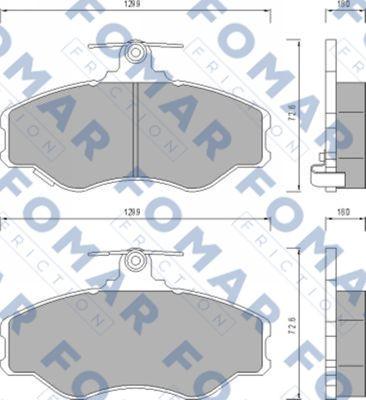 FOMAR Friction FO 638381 - Тормозные колодки, дисковые, комплект avtokuzovplus.com.ua