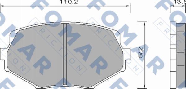 FOMAR Friction FO 638981 - Гальмівні колодки, дискові гальма autocars.com.ua