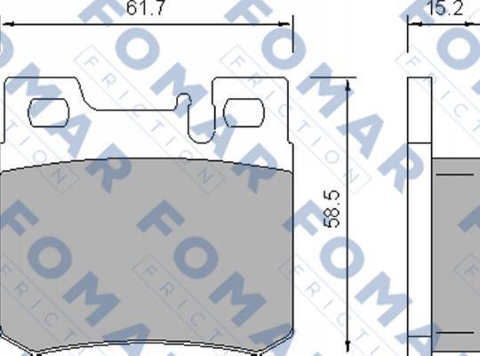 FOMAR Friction FO 639281 - Тормозные колодки, дисковые, комплект avtokuzovplus.com.ua