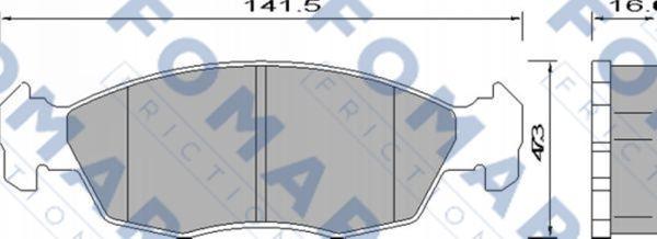 FOMAR Friction FO 642181 - Гальмівні колодки, дискові гальма autocars.com.ua