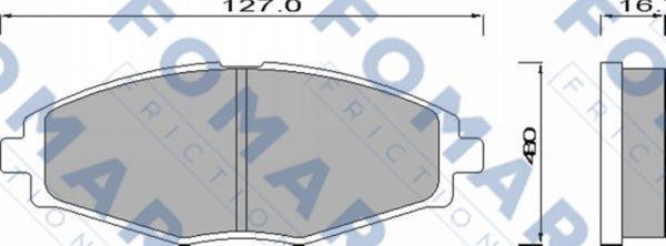 FOMAR Friction FO 642281 - Гальмівні колодки, дискові гальма autocars.com.ua
