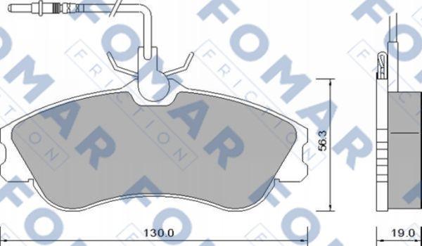 FOMAR Friction FO 642681 - Тормозные колодки, дисковые, комплект avtokuzovplus.com.ua