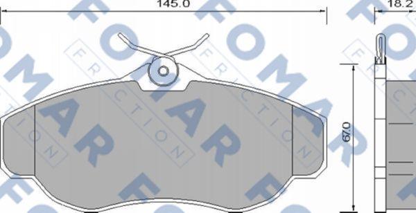 FOMAR Friction FO 646981 - Тормозные колодки, дисковые, комплект avtokuzovplus.com.ua