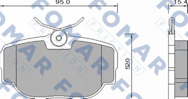 FOMAR Friction FO 647181 - Тормозные колодки, дисковые, комплект avtokuzovplus.com.ua