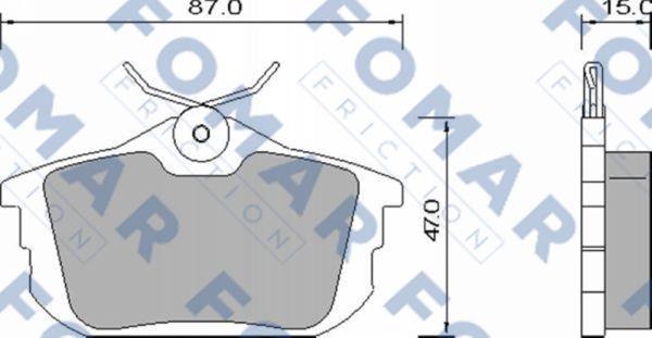 FOMAR Friction FO 647381 - Тормозные колодки, дисковые, комплект autodnr.net