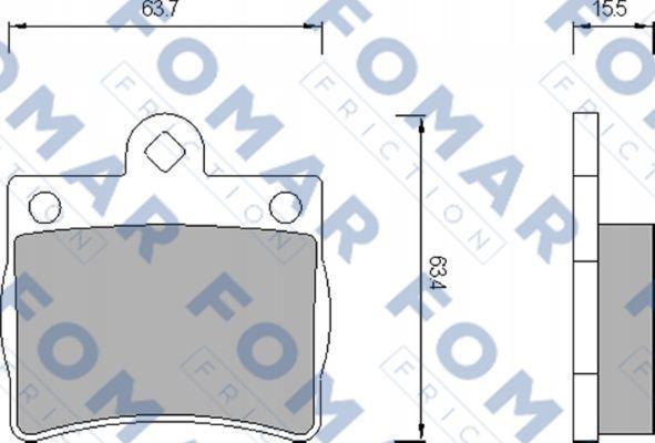 FOMAR Friction FO 653681 - Тормозные колодки, дисковые, комплект avtokuzovplus.com.ua