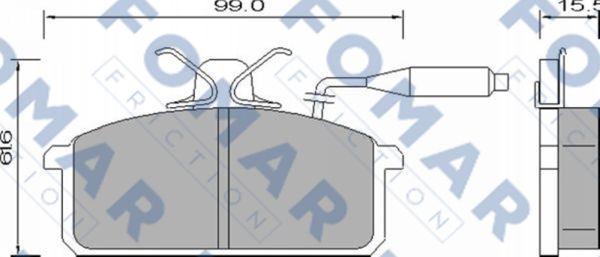 FOMAR Friction FO 654781 - Гальмівні колодки, дискові гальма autocars.com.ua